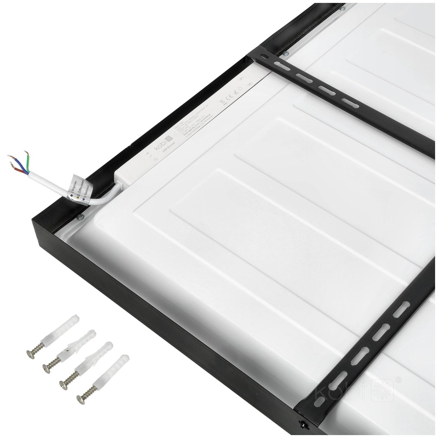 36W LED paviršinė/įleidžiama panelė BRISBANE PREMIUM, juoda, 4000K - Image 2