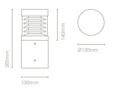 10W LED pastatomas lauko šviestuvas MERCAT, antracito sp., 3000/4000K, IP65