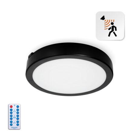 24W LED paviršinis šviestuvas NAIROS PREMIUM G2, juodas, 3000K/4000K/6500K, su judesio davikliu