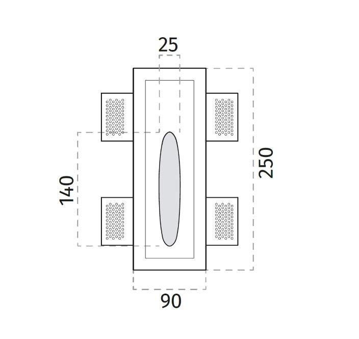 2W LED užglaistomas šviestuvas STIC, baltas, 3000K - Image 2