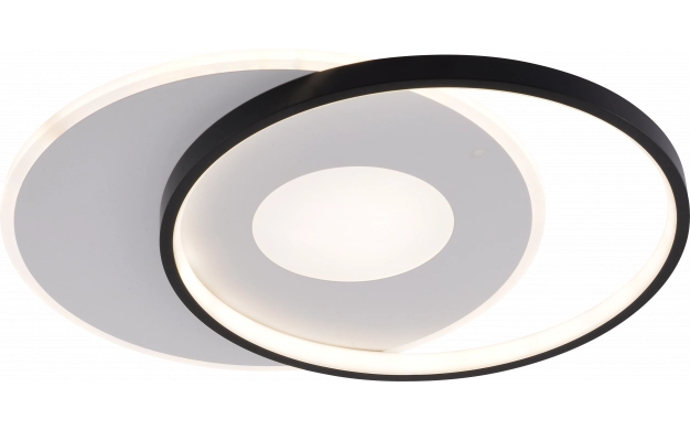 54W LED paviršinis šviestuvas, baltos/juodos sp., 3000K-6000K, dimeriuojamas