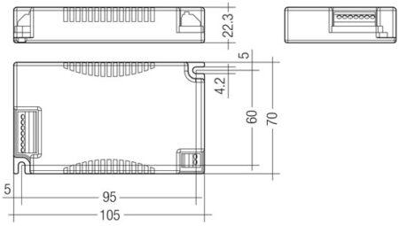 17W LED maitinimo šaltinis LCA, 250-700mA, DALI2
