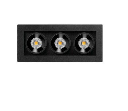4,2W LED įleidžiamas šviestuvas BLACK FOSTER MICRO, juodas, 3000K