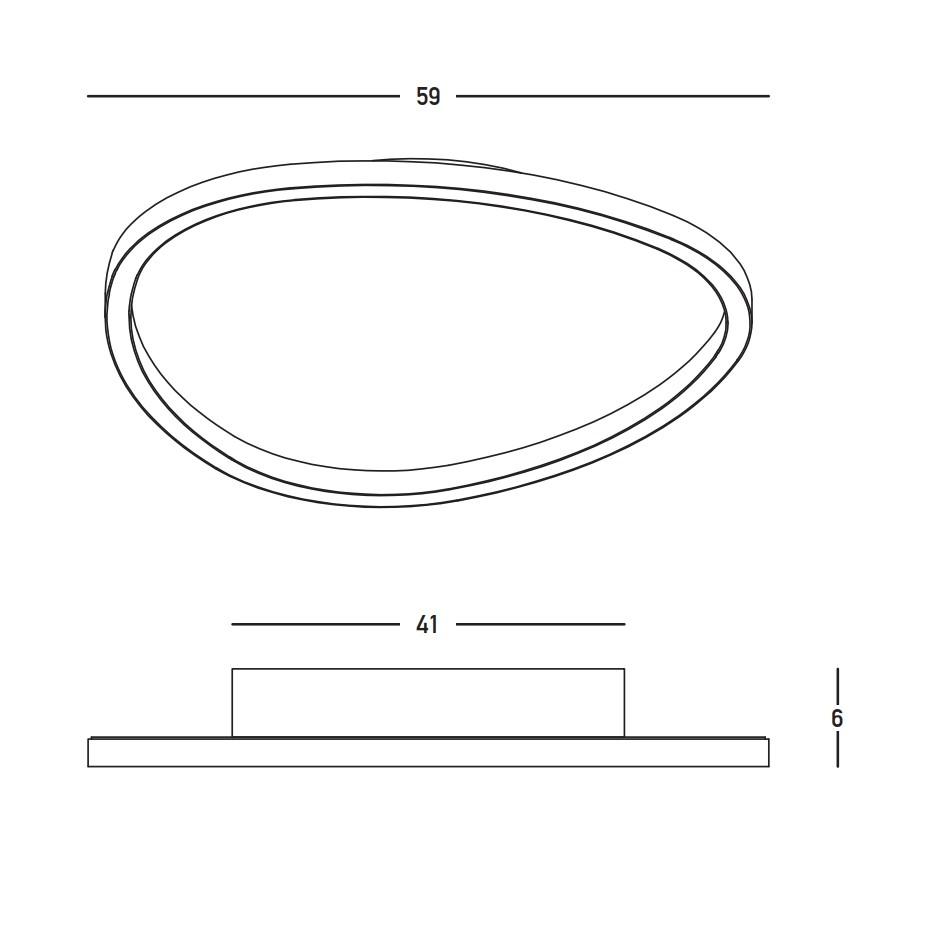 39W LED paviršinis šviestuvas, juodas, 3000K, dimeriuojamas, 23208 - Image 2