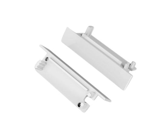 LED juostos profilio FLAT užbaigimo elementas, baltas su skyle - Image 2