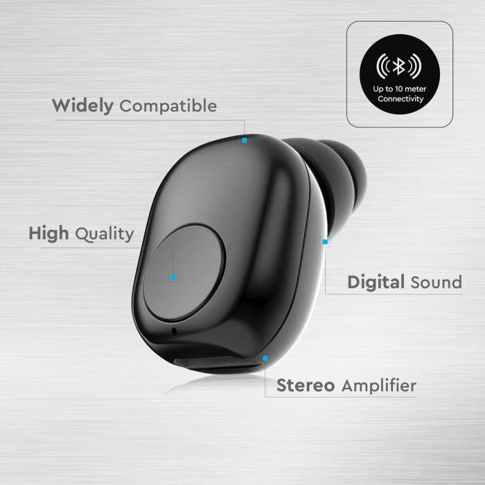 Bluetooth ausinės, 55mAh, juodos sp. - Image 2
