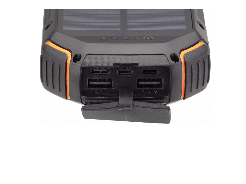 Išorinė baterija (power bank), 20000mAh, juodos/oranžinės sp.