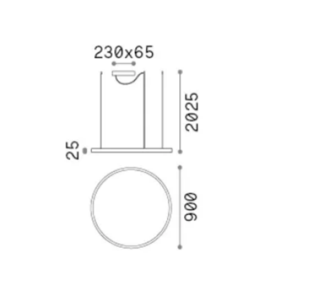 53W pakabinamas šviestuvas ORACLE SLIM, 3000K, baltas, 229478