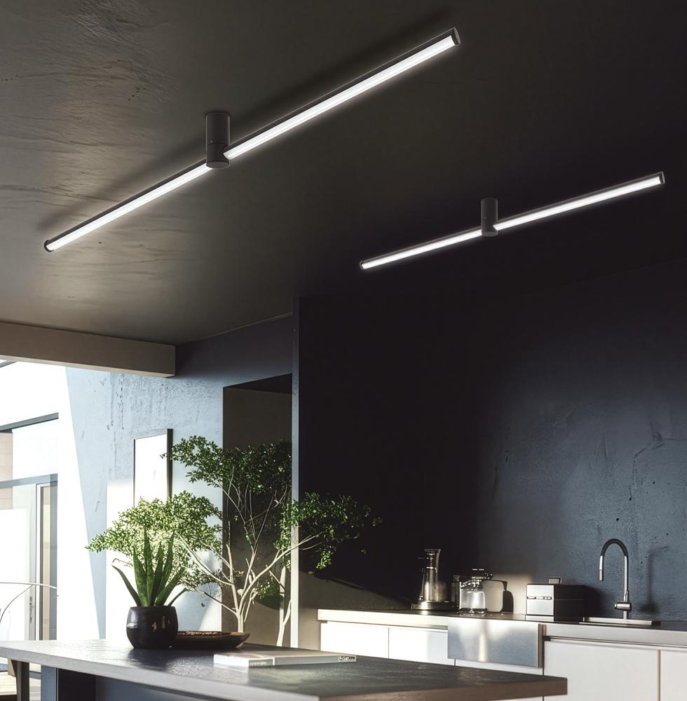24W LED paviršinis šviestuvas LONGO, juodas, 3000K, 4279300