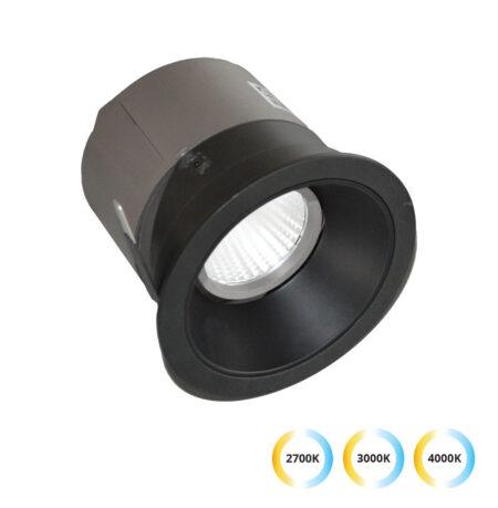 20W LED įleidžiamas šviestuvas ALEA, juodas, 2700/3000/4000K, 3914-012B-3-S-38