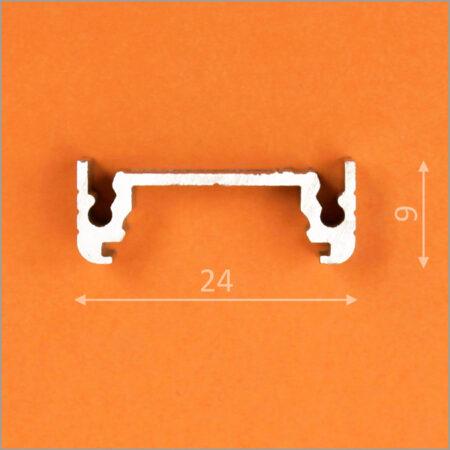 3m LED juostos profilio SURFACE14, anoduotas