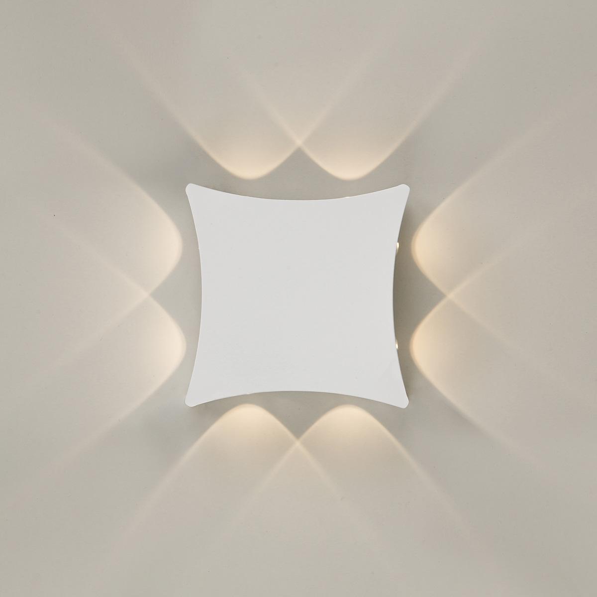 1W LED sieninis fasado šviestuvas PENSA, baltas