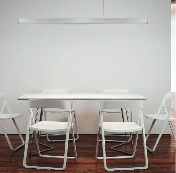 40W LED pakabinamas linijinis šviestuvas, sidabro sp., 4000K