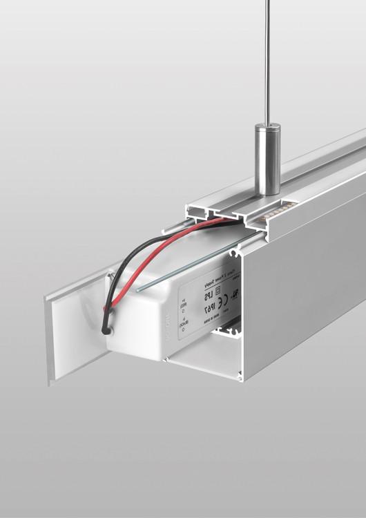 Pakabinamas LED profilis DES, anoduoto sidabro sp., 2m