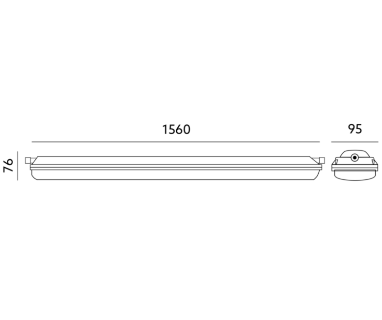 60W LED šviestuvas LED NEXFORCE 1, 156cm