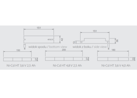 Avarinis modulis PRIMUS LED D2/A 3h MT + NiCd 3xD 3,6V 4,0Ah, skirtas LED panelėms 12-24VDC