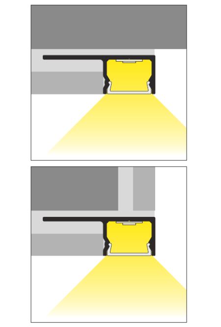 3m LED juostos profilis UNI-TILE12 C PLUS, 180 laipsnių, anoduotas aliuminis