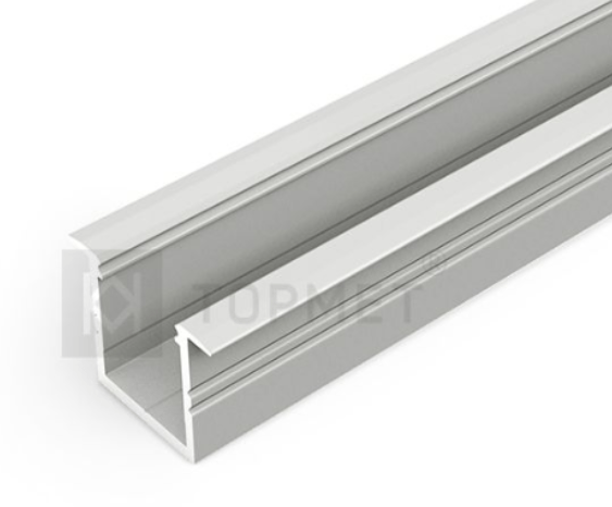 LED juostos profilis SMART-IN16, neanoduotas aliuminis, 2m - Image 2