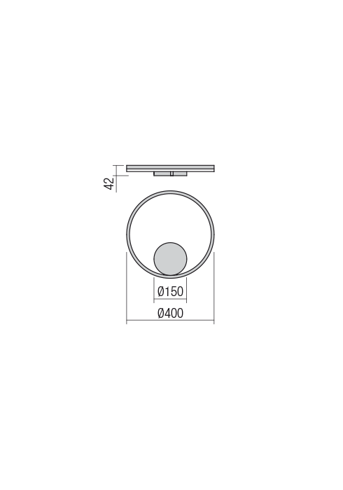 24,5W LED paviršinis šviestuvas ORBIT, baltas, 4000K, DALI, 01-1902-DALI - Image 2