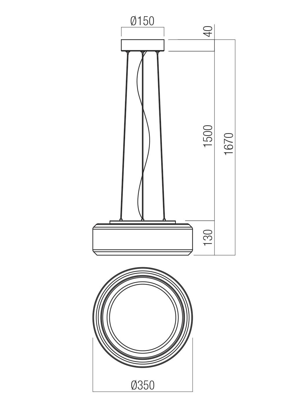 24W LED pakabinamas šviestuvas SOLERA, juodos/baltos/dūmų sp., 3000/4000K, 01-3591