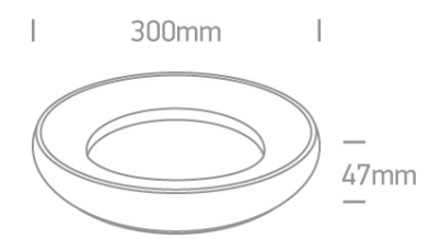 25W LED plafonas, baltas, 3000K, 67402/W/W