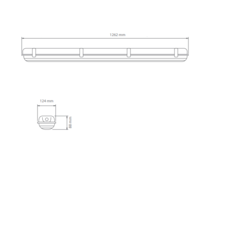 52W LED šviestuvas WARS 2x120 SA 3H MT 4000K