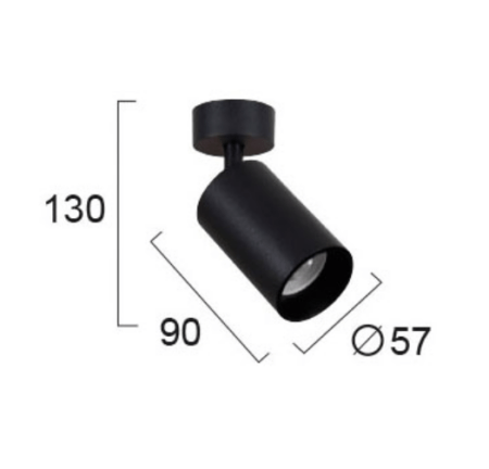 Paviršinis šviestuvas STAGE CFL/LED lemputėms, GU10, juodas, 4224701