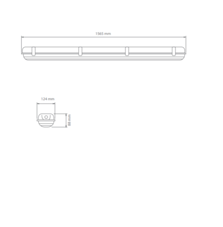 63W LED šviestuvas WARS 2x150 SA-12W 2H AT 4000K