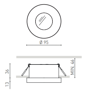 12W įleidžiamas LED šviestuvas PUCK L, baltas 3000K