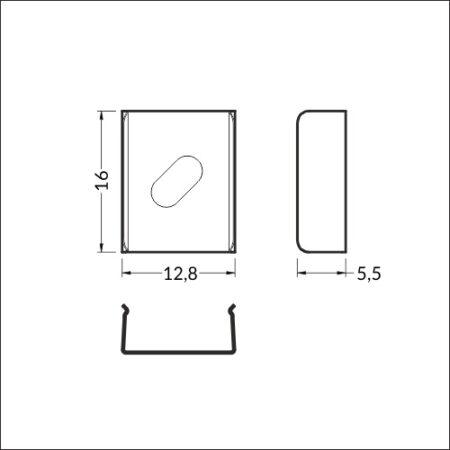 LED juostos profilio tvirtinimo elementas Z (baltas)