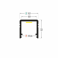 LED juostos profilis SMART10 AC2/Z, baltas, 2m