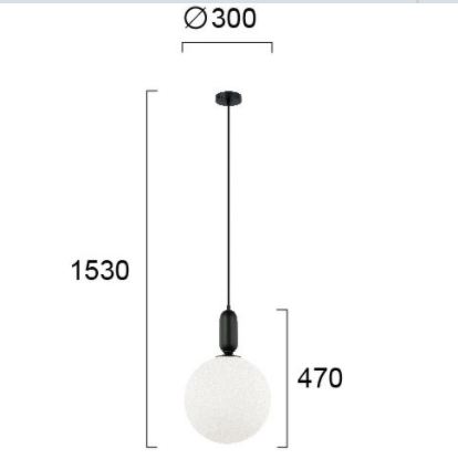 Pakabinamas šviestuvas NEPTUNE, E27, max 40W, juodas, 4230601