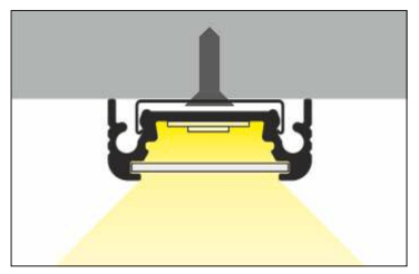 LED juostos profilis SURFACE10 BC/UX, juodas, 2m - Image 2