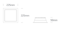 30W įleidžiamas šviestuvas, baltas, 3000/4000/6000K, IP44, 50130UV/W/V