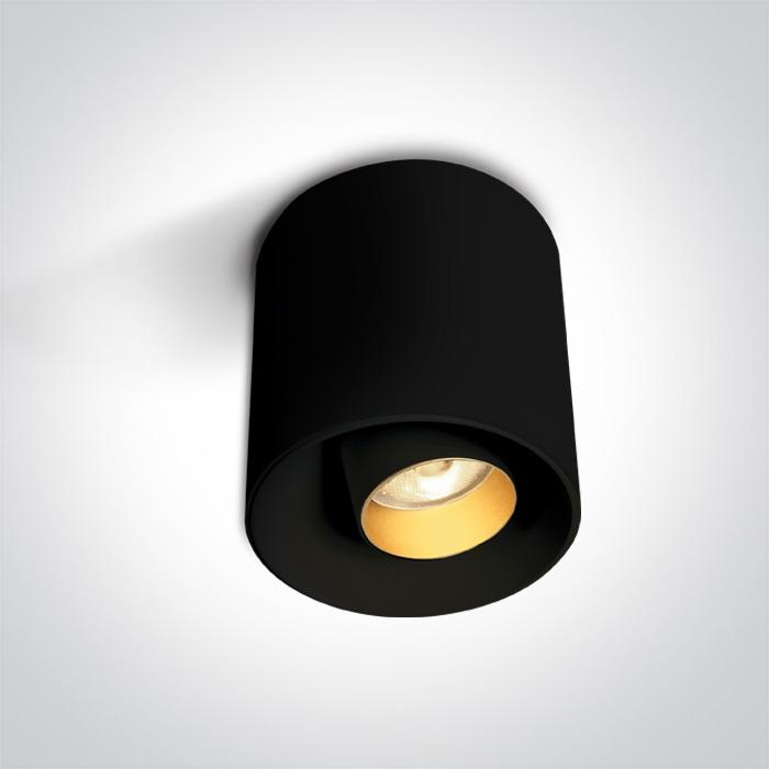8W paviršinis pakreipiamas šviestuvas, juodas, 3000K, 12108T/B/W