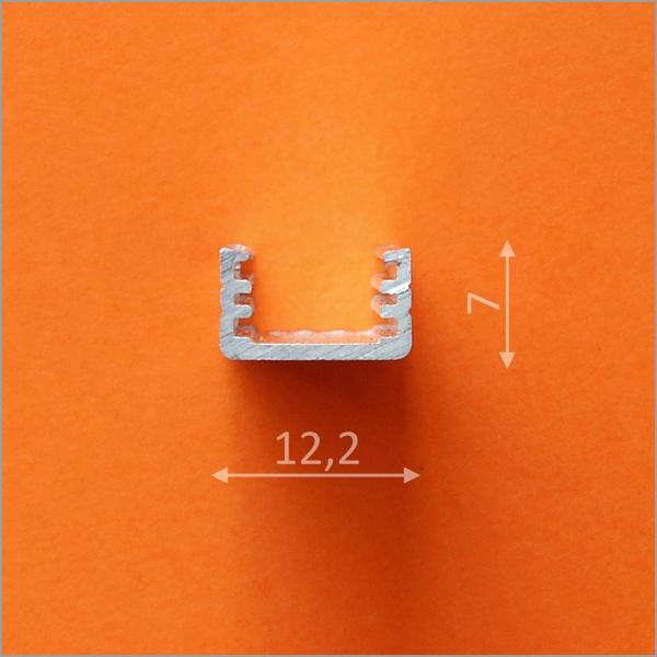 LED juostos profilis SLIM8 AC2/Z, anoduotas aliuminis, 2m