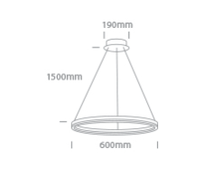 40W LED pakabinamas šviestuvas, juodas, 3000K, 63144A/B/W