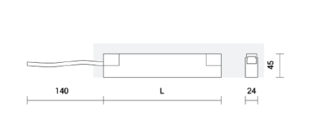 100W maitinimo šaltinis magnetinėms sistemoms SPECTRA LIGHTING INSIGHT, 48V, 2.08A, baltas