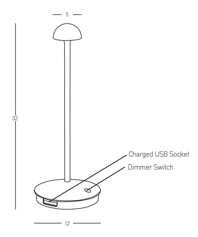 2W LED pastatomas lauko šviestuvas, baltas, 3000K, dimeriuojamas, su baterija, E313