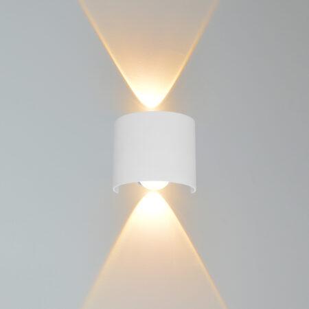 2W LED sieninis fasado šviestuvas ORTELO, baltas, 3000K, šviečia į abi puses