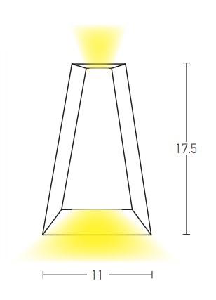2x3W LED paviršinis lauko šviestuvas, grafito sp., 3000K, E135
