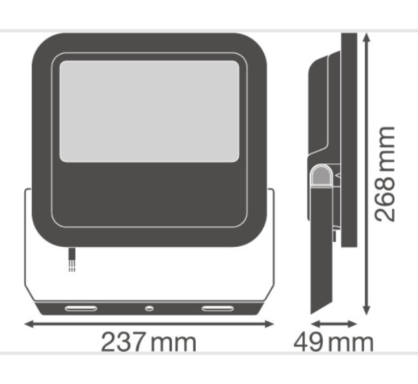 65W Prožektorius LEDVANCE, 6500K, IP65, juodas