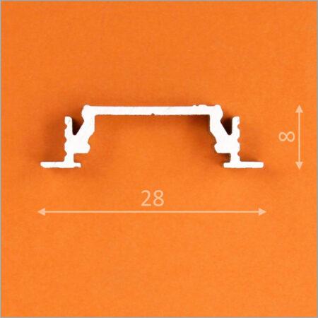 3m LED juostos profilio GROOVE14, anoduotas