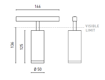 12W akcentinis šviestuvas FIT į magnetines sistemas, 3000K, IP20
