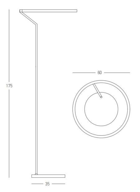 30W LED pastatomas šviestuvas, juodas, 3000K, 22038