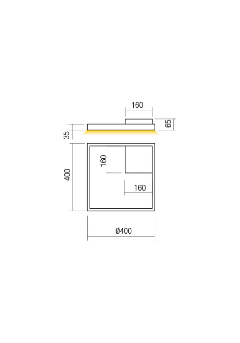 30W LED paviršinis šviestuvas FEBE, baltas, 4000K, dimeriuojamas, 01-2852