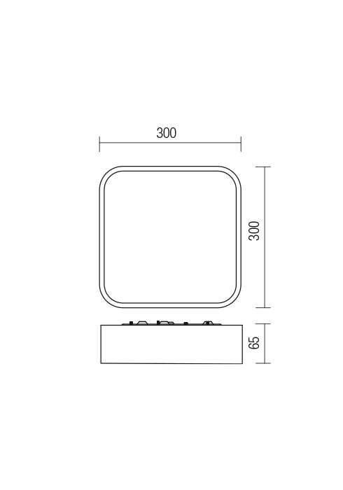 30W LED paviršinis šviestuvas SCREEN IP, baltas, 3000K, IP44, 01-2498 - Image 2
