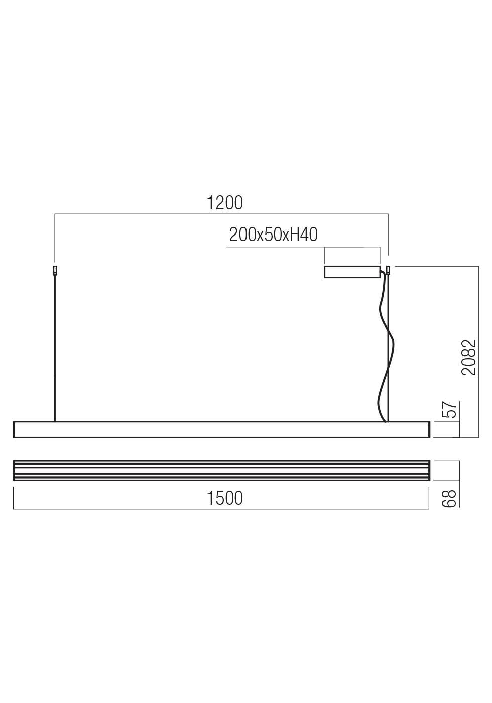 35W LED pakabinamas šviestuvas CITYLINE, nikelio sp., 2700/3000K, dimeriuojamas, 01-4244