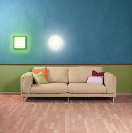 38W šviestuvas su nuotoliniu valdymu LED COLOR + WHITE SQ, baltas, 3000K