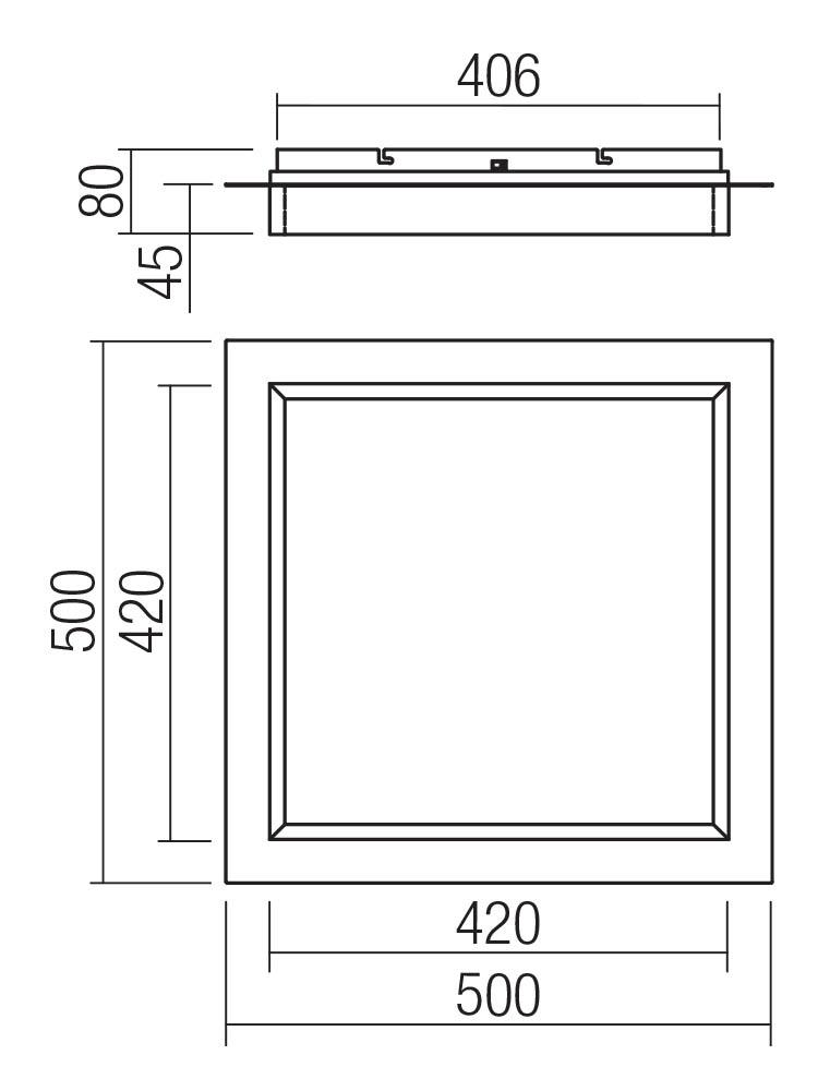 40W LED paviršinis šviestuvas PERIMETRO, matinės aukso sp., 3000/4000/6500K - Image 2